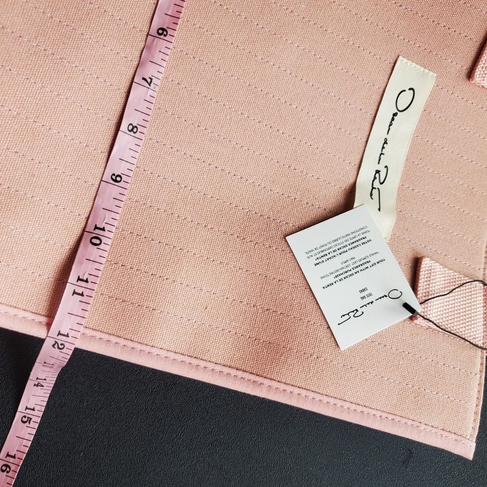 Oscar De La Renta‎ Fragrances GWP Small Tote Bag NEW Pink Recycled Canvas Blend